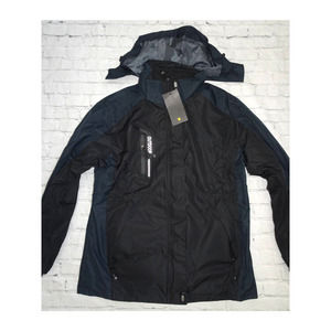 Outdoor Sports TBY Jacket w/ Removable Inner Fleece Jacket, Black, Large